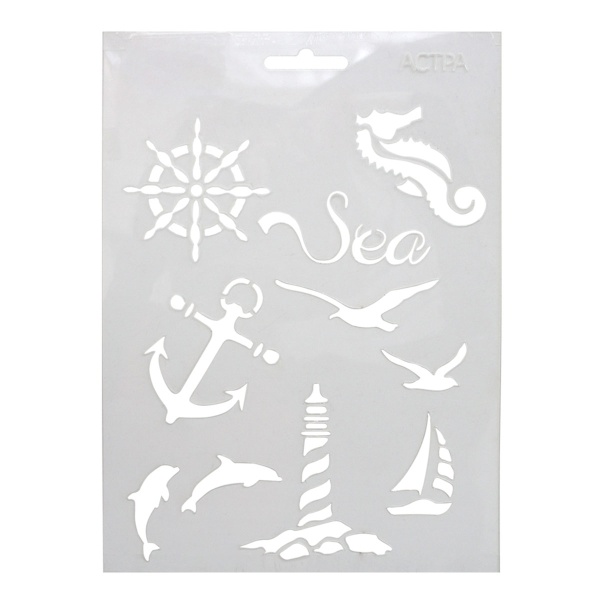 Трафарет пластиковый 'Море', размер А5, Astra&Craft