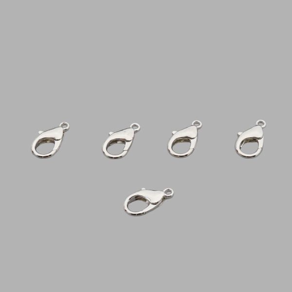 4AR235 Замок для бус карабин 14мм, 5шт/упак, Astra&Craft (Серебро)