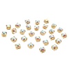 ЗЦ001ДС44 Хрустальные стразы в цапах круглые (золото) белый (с покрытием) 4х4мм, 29-30 шт/упак Astra&Craft