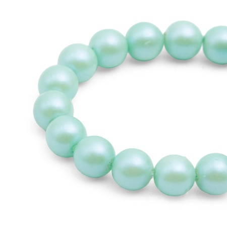 (7734295) Бусины жемчужные с покрытием АВ, пластик, 8мм, 500гр. (16 мята)