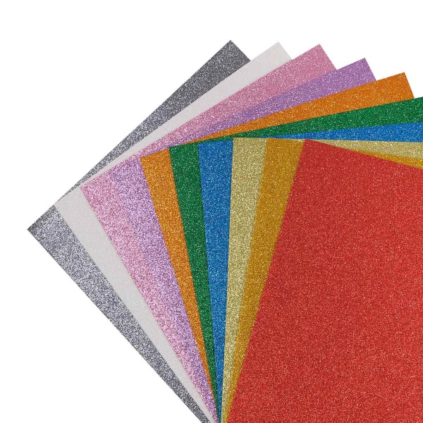 Набор фоамирана с глиттером 'Ассорти', 20х30см, 2мм, 10шт, Astra&Craft