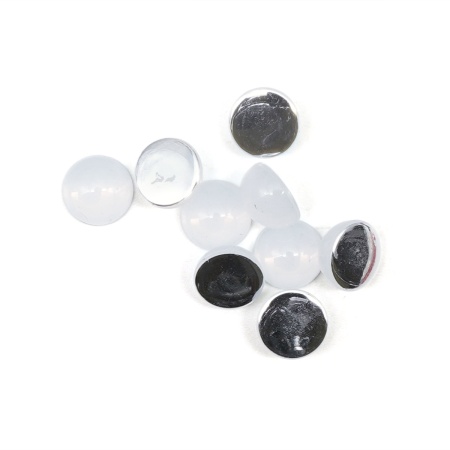 Полубусины пластиковые, 'желейные', полупрозрачные в цвете, 8мм, 25шт/упак, Astra&Craft (J2 белый)