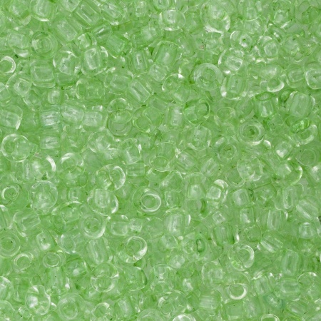 Бисер, (стекло), 11/0, упак./20 гр., Astra&Craft (19А св. зеленый/прозрачный)