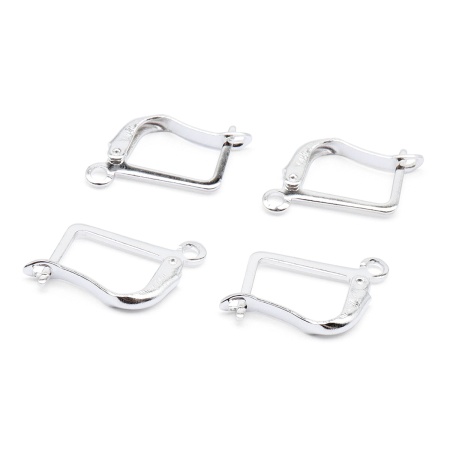 OTH1516 Основа с английским замком, 13,5мм, 4шт/уп (серебро)