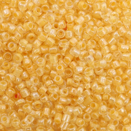 Бисер, (стекло), 11/0, упак./20 гр., Astra&Craft (2215 желтый/прозрачный с цветным центром, глянцевый)