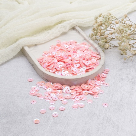 Пайетки граненые, 6 мм, упак./10 гр., Astra&Craft (30 розовый голограмма)