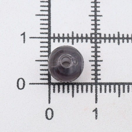 2008 Бусины пластиковые, полупроз., цветные, круглые, 8мм, 20гр, 70(+/-5)шт/упак, Astra&Craft (AD052 серый)