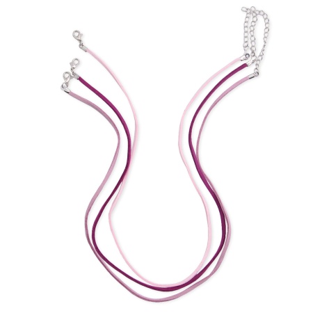 Набор замшевых шнуров с карабином для кулонов и подвесок 45см d-2мм 3шт