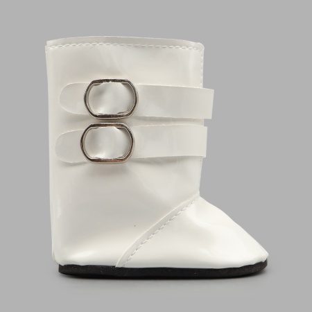 SH-0023 Сапожки для кукол с пряжками, 7см, 1 пара, Astra&Craft (белый)