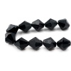 2018 Бусины пластиковые, акрил, прозрач. в цвете, граненый биконус, 10мм, 25гр, Astra&Craft (90 черный)