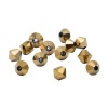 11305 Бусины стеклянные, гальваника, граненые, биконус, 8mm, 13шт/упак (3-золото)