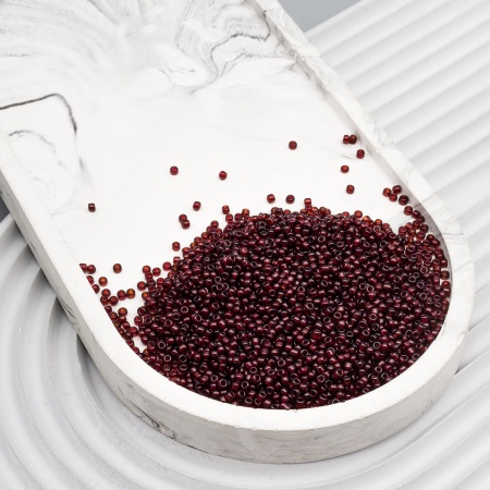 Бисер, (стекло), 11/0, упак./20 гр., Astra&Craft (324 красный/прозрачный с цветным центром)