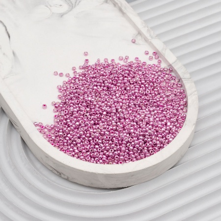 Бисер, (стекло), 11/0, упак./20 гр., Astra&Craft (1111 ярко-розовый/металлик)