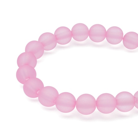 (7728463) Бусины полупрозрачные 2008 матовые, 8мм, 500гр. (003 розовый)