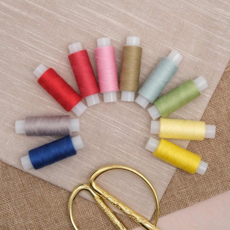 Набор швейных ниток 50/2, 200м, ассорти №62, 10шт/упак, Astra&Craft