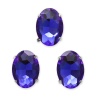 ОЦ011НН1318 Хрустальные стразы в цапах овальной формы, сапфир 13х18 мм, 3 шт.