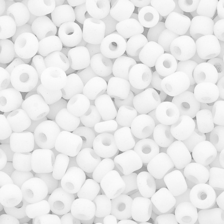 Бисер, (стекло), 11/0, упак./20 гр., Astra&Craft (M41 белый/непрозр.матовый)