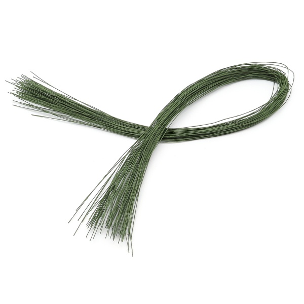 Проволока флористическая, бумажная оплетка, 0,4 мм*60 см, 100 шт. (+/-5 шт.), Astra&Craft (зеленый)