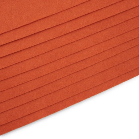 Фетр листовой мягкий, 1.0мм, 20х30см, 10 шт/упак Astra&Craft (AF902/YF627 оранжевый)