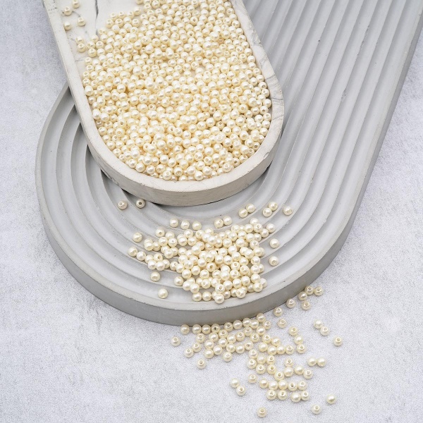 Бусины пластиковые, 'жемчуг', цветные, круглые, 4мм, 25гр, Astra&Craft (003 NL телесный)