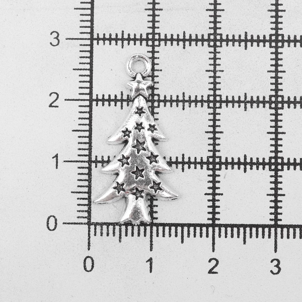 Подвеска металлическая 'Елочка со звездочками', 2 шт/упак, Astra&Craft