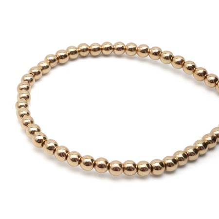 Бусины металлизированные, пластик, 4мм 15гр (440+/-20шт), Astra&Craft (4# золото)