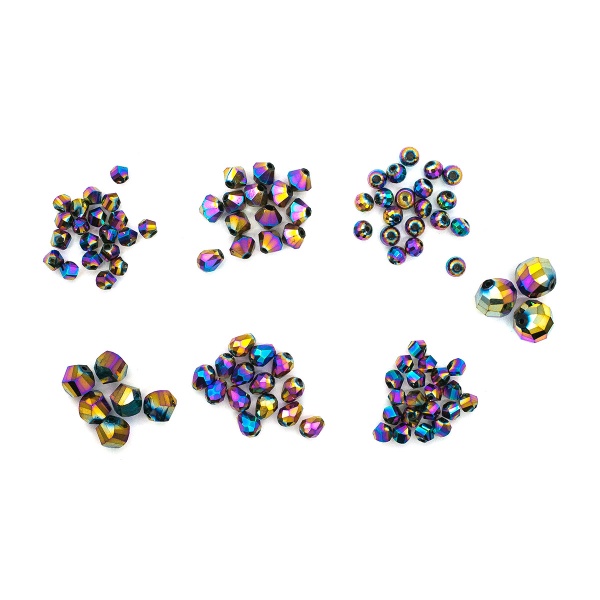 Набор стеклянных бусин 'Радужный', 95+/-2 шт, Astra&Craft