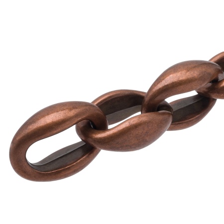 5766 Цепь, 10см, размер звена 27х14мм (медь)