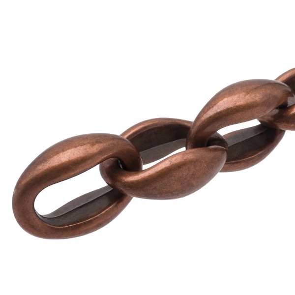 5766 Цепь, 10см, размер звена 27х14мм (медь)