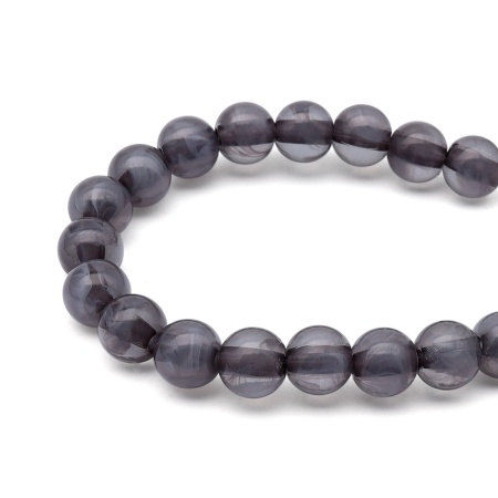 (7728461) Бусины полупрозрачные 2008 пластик, 8мм, 500гр. (AD052 серый)