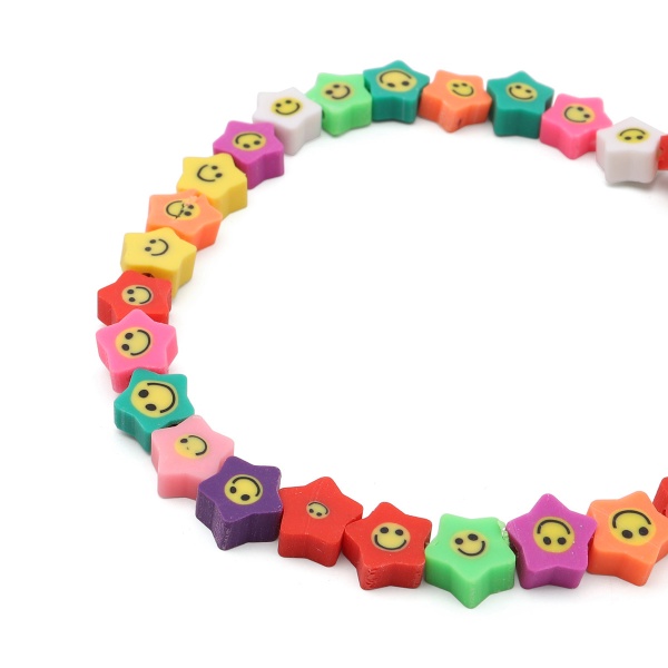 Бусины из полимерной глины 'Звездочки-смайлики' 10мм 20г, Astra&Craft