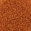 Бисер, (стекло), 11/0, упак./20 гр., Astra&Craft (29B т.оранжевый/прозр.серебрист.центр(круг.отв.))