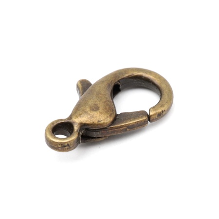 Замок карабин для бус, 10*5мм, уп. 5шт Astra&Craft (MH.11195-4 бронза)