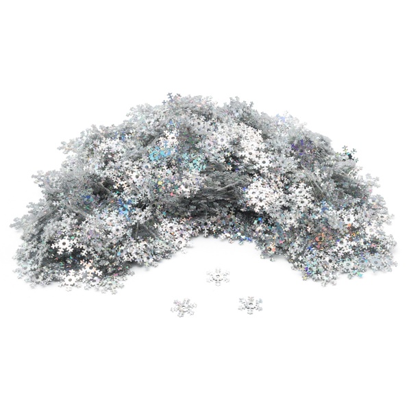 Пайетки 'Снежинки', 7 мм, Astra&Craft, 10г (50112 серебро голографик)