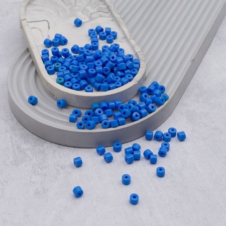 (7739890/7739298) 2141 Бусины пластиковые, цилиндр, 5*6мм, 500гр Astra&Craft (024 голубой)