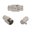 4AR361 Замок магнитно-поворотный для круглого шнура 4*16мм, 2шт/упак, Astra&Craft (Никель)
