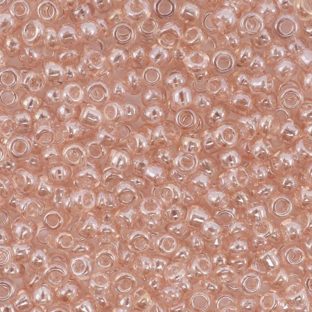 Бисер, (стекло), 11/0, упак./20 гр., Astra&Craft (109А бежевый/прозрачный, глянцевый)