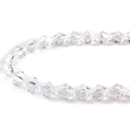 2018 Бусины пластиковые, акрил, прозрач. в цвете, граненый биконус, 10мм, 25гр, Astra&Craft (1 прозрачный)