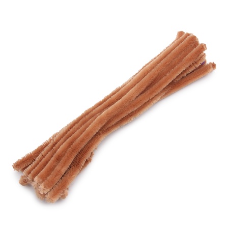 Синель-проволока, 12 мм*30см, 15шт/упак, Astra&Craft (A-045 светло-коричневый)