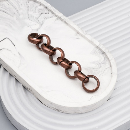 7039 Цепь, 10см, размер звена 18х18мм (медь)