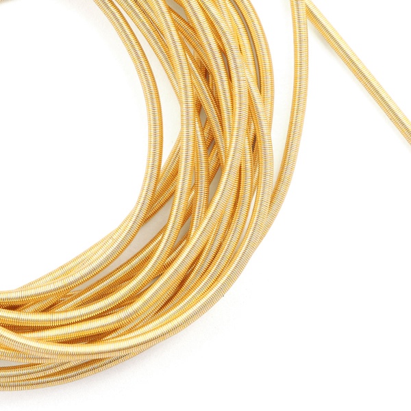 КМ001НН1 Канитель гладкая матовая Золото 1 мм 5 грамм +/- 0,1 гр.