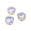 РЦ003НН12 Хрустальные стразы в цапах круглой формы, белый c внутренним AB покрытием 12 мм, 3 шт, Astra&Craft