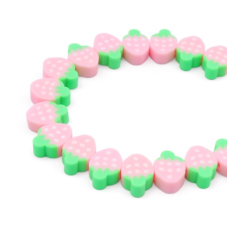 ZZ1408 Бусины из полимерной глины 'Клубничка', светло-розовая, 50 (+/- 3)шт/упак, Astra&Craft