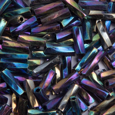 Стеклярус крученый Astra&Craft 5мм, 15г (М-409Т т.зелёный (крученый))