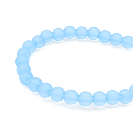 (7728462) Бусины полупрозрачные 2006 матовые, 6мм, 500гр. (002 голубой)