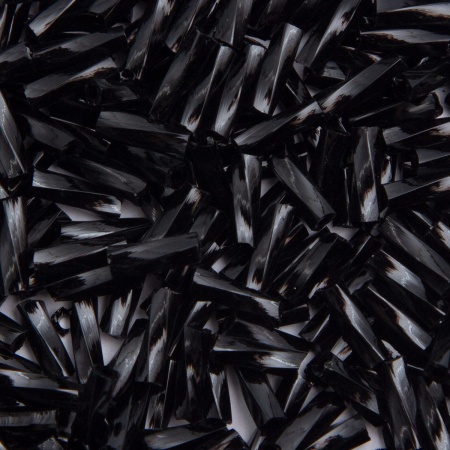 Стеклярус крученый Astra&Craft 5мм, 15г (М-49Т черный (крученый))