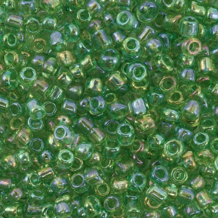 Бисер, (стекло), 11/0, упак./20 гр., Astra&Craft (179А св. зеленый/прозрачный,радужный)