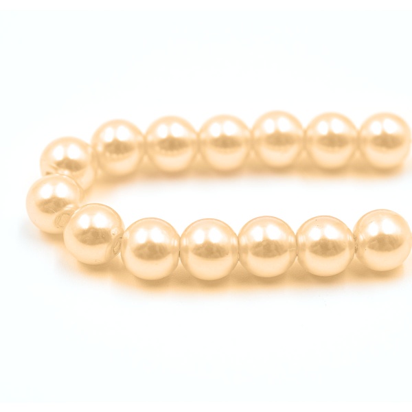 Бусины пластиковые, 'жемчуг', цветные, круглые, 8мм, 25гр, Astra&Craft (005 NL бежевый)