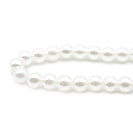 (7706544) Бусины круглые, пластик, 6мм, 500гр Astra&Craft (001 NL белый)