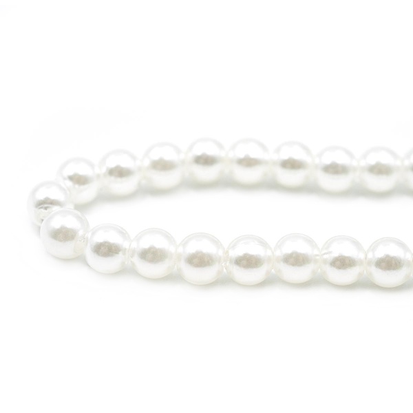 (7706544) Бусины круглые, пластик, 6мм, 500гр Astra&Craft (001 NL белый)